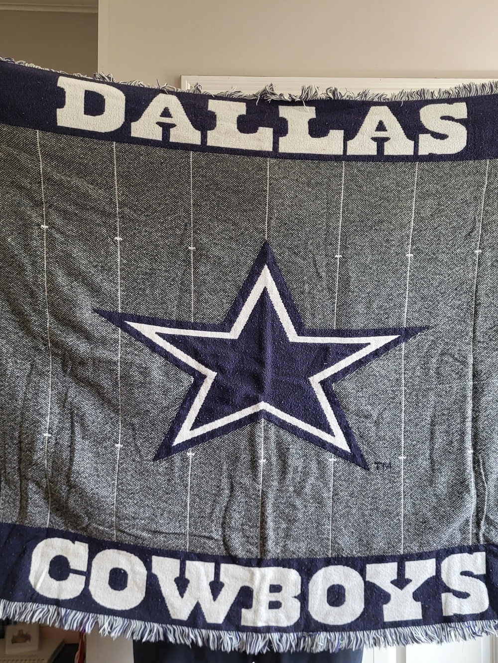 Dallas Cowboys Throw Blanket - Navy & Gray